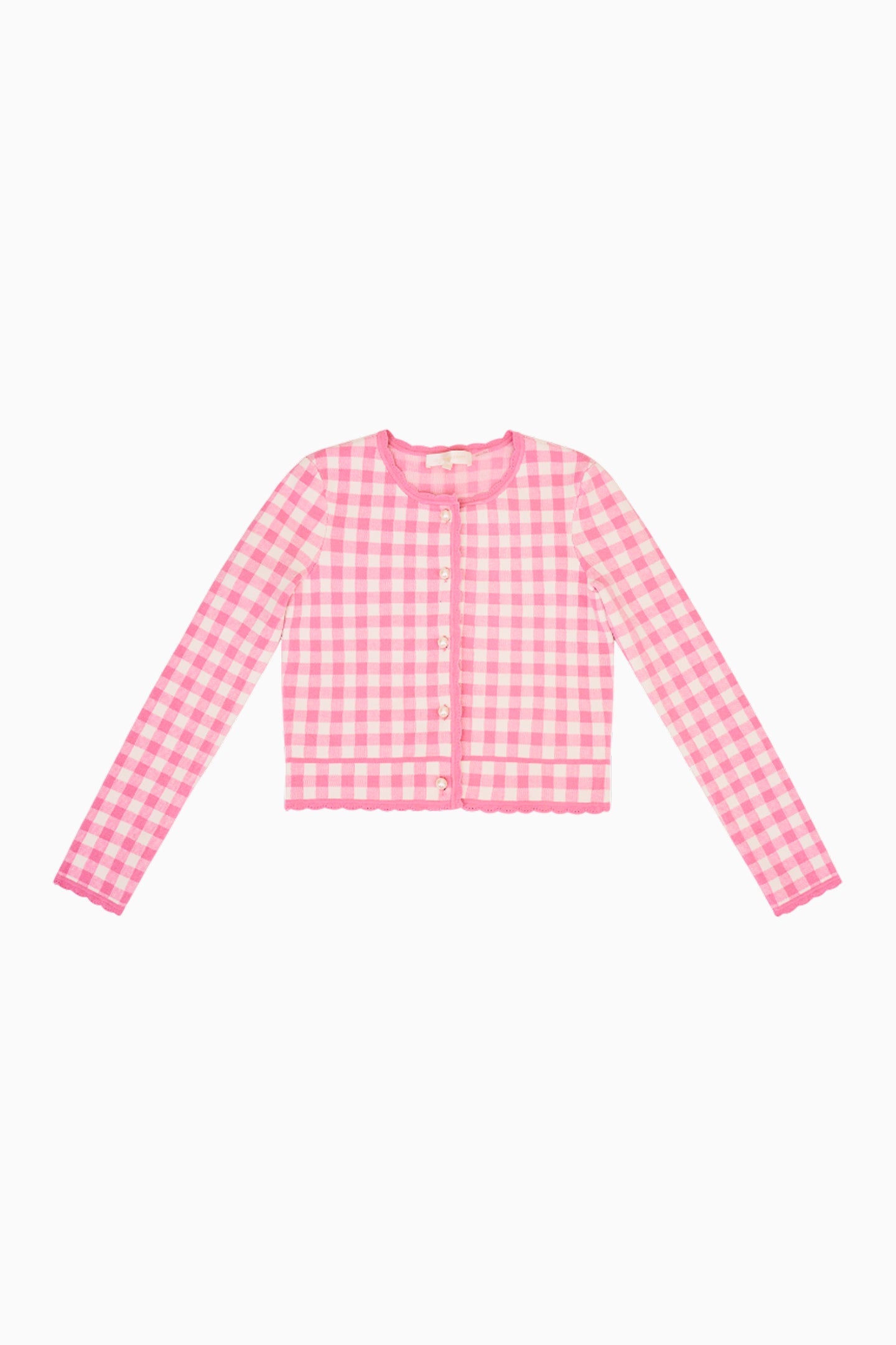 Girls Alhambra Checkered Knit Jacket