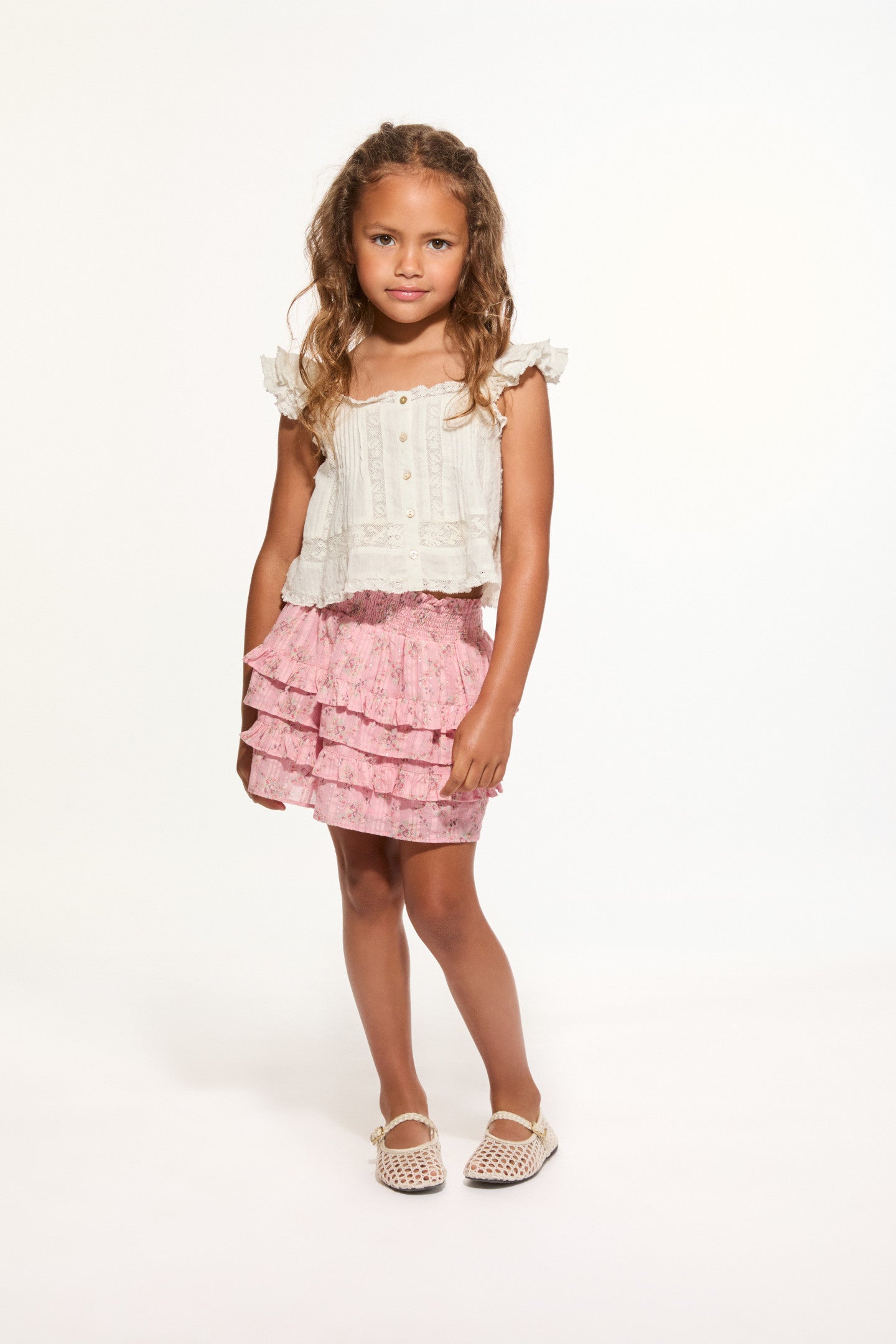 Girls Billie Upcycled Cotton Skirt - MAUVE ORCHID