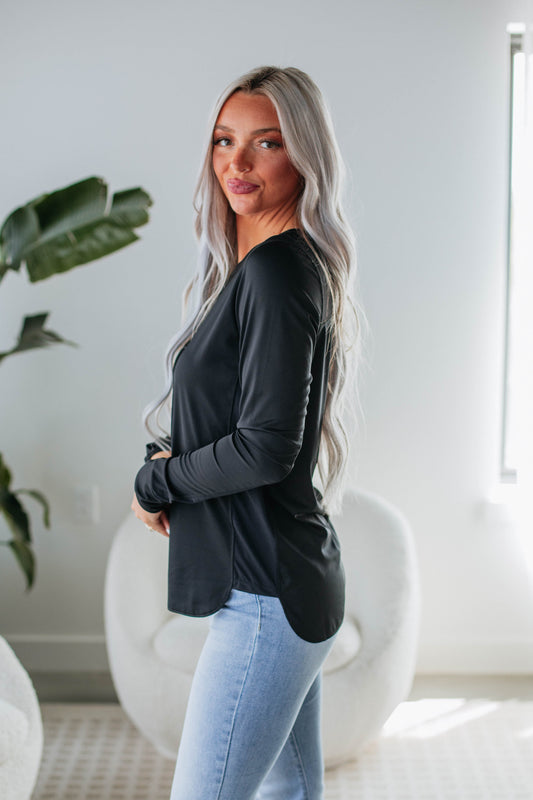 Allura Long Sleeve Top - Black