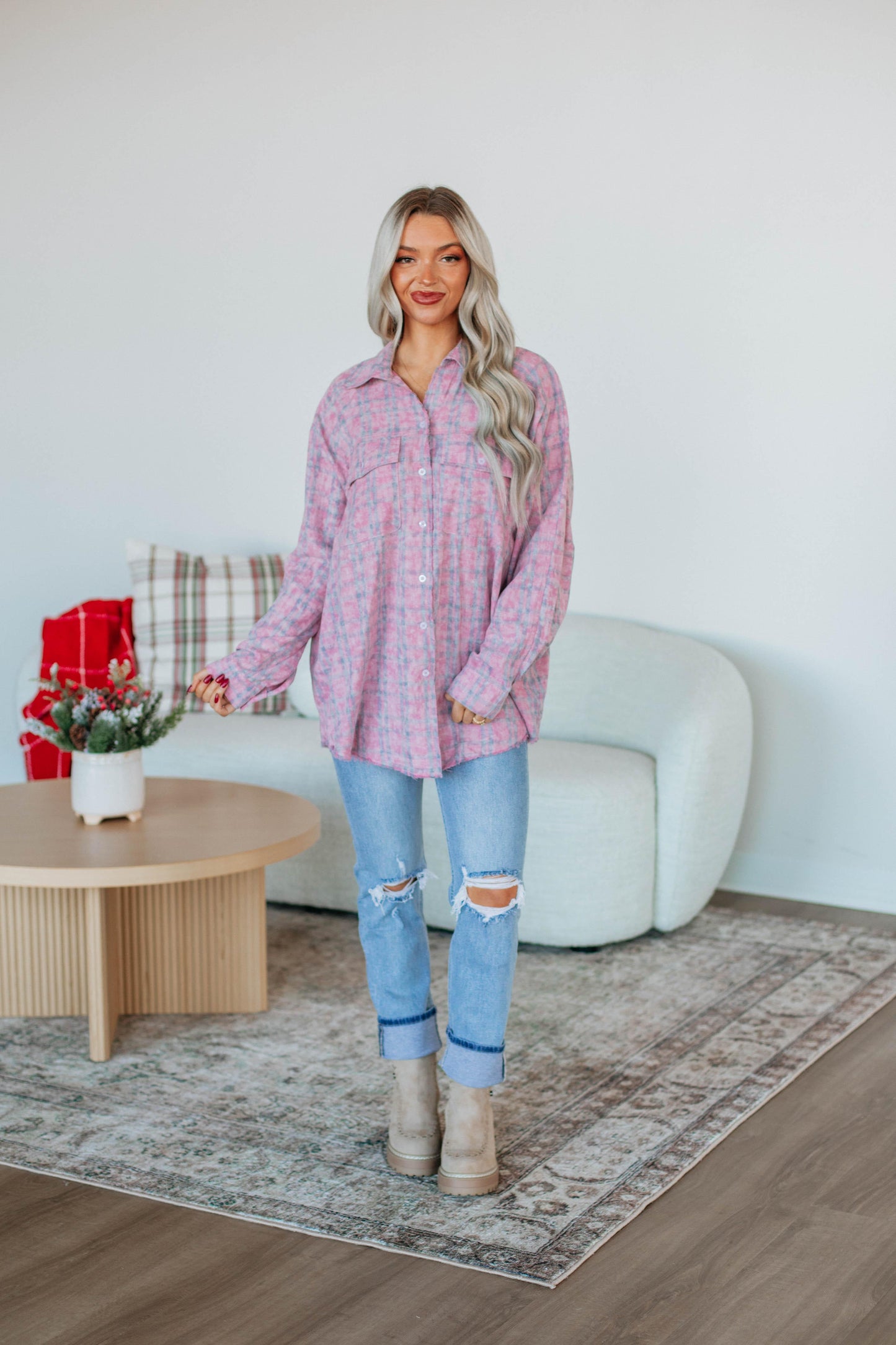 Amrie Flannel Top