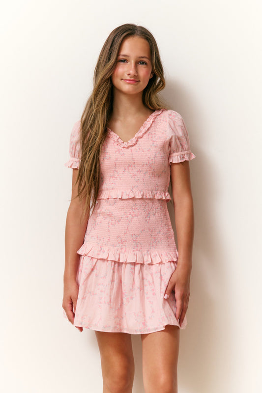 Girls Banson Luna Rosa Fleur Dress