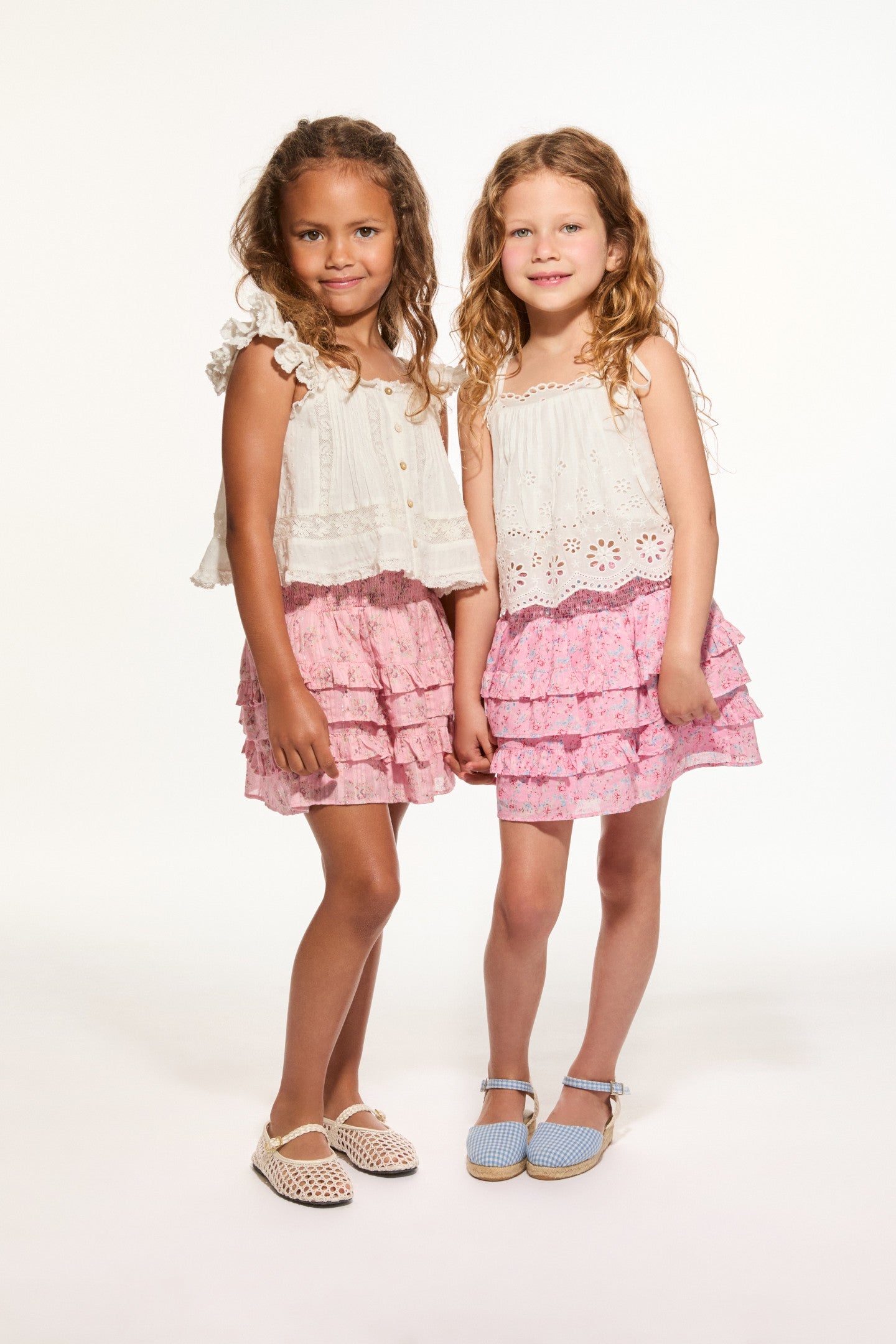 Girls Billie Upcycled Cotton Skirt - VOILA PINK