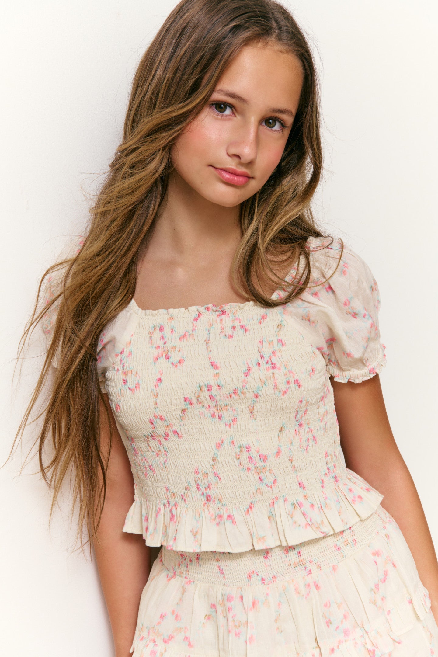 Girls Fabielle Luna Rosa Fleur Top