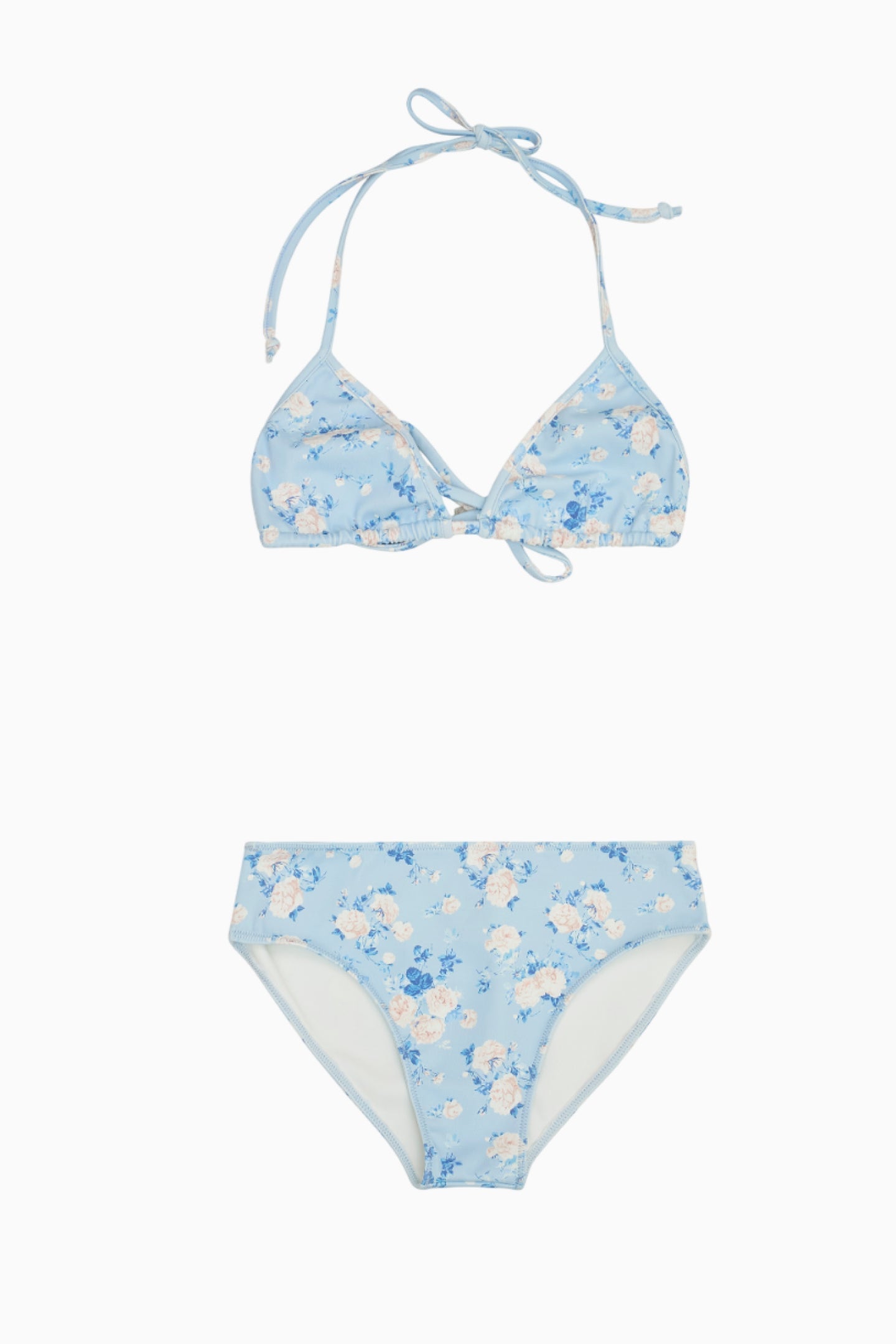Girls Finnie Floral Bikini - WHISPER BLUE