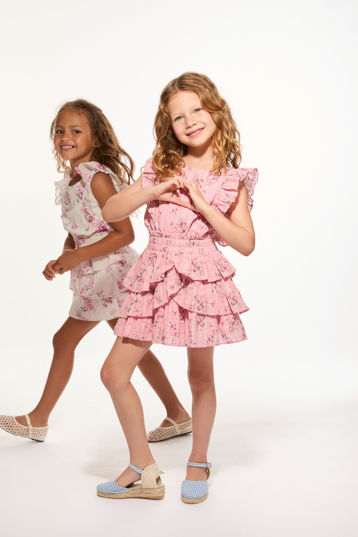 Girls Decker Upcycled Cotton Dress - PINK DUSK