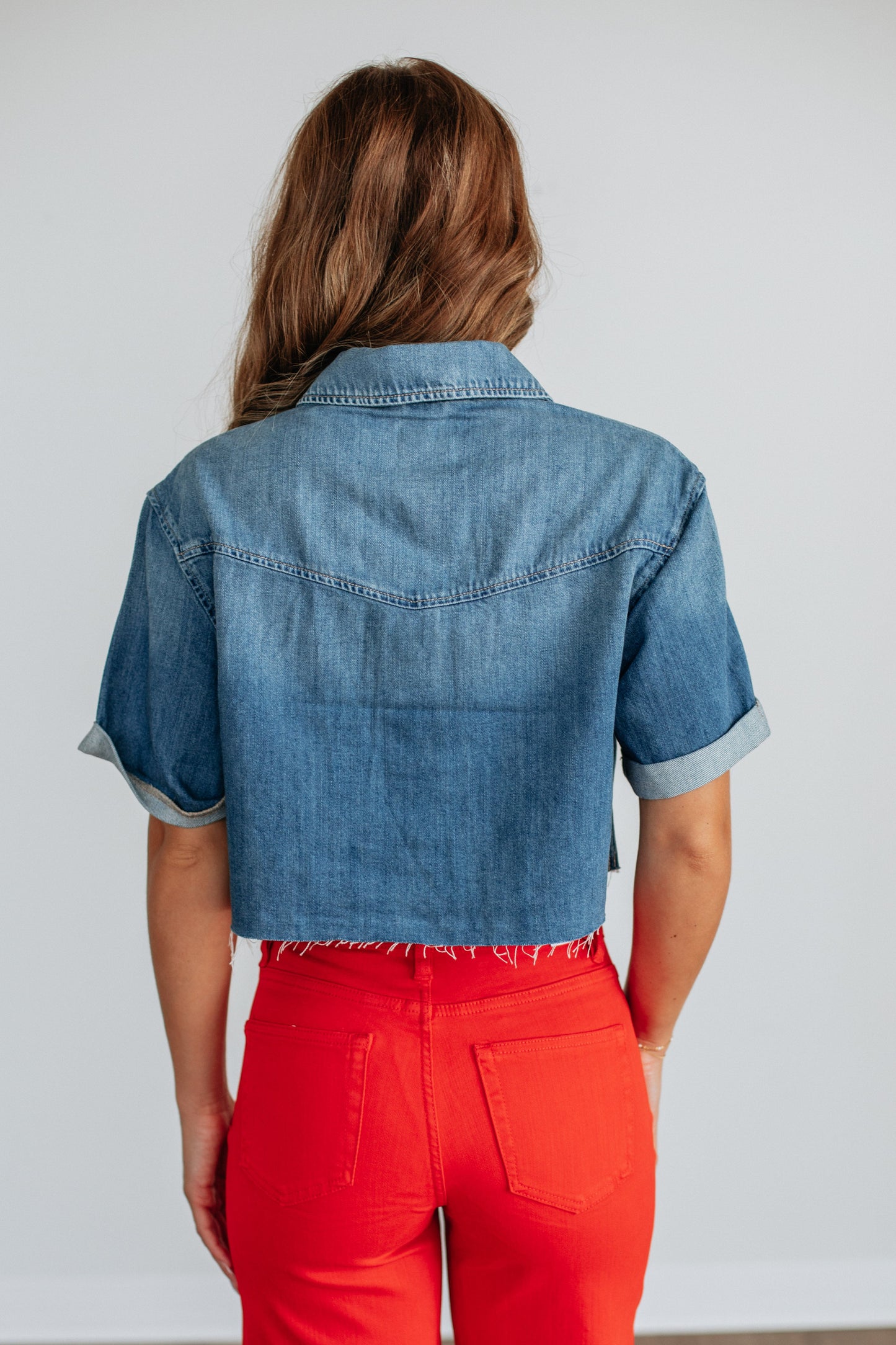 Abbey Hidden Denim Top