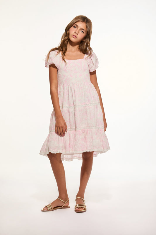 Girls Muriella Cotton Toile Print Dress