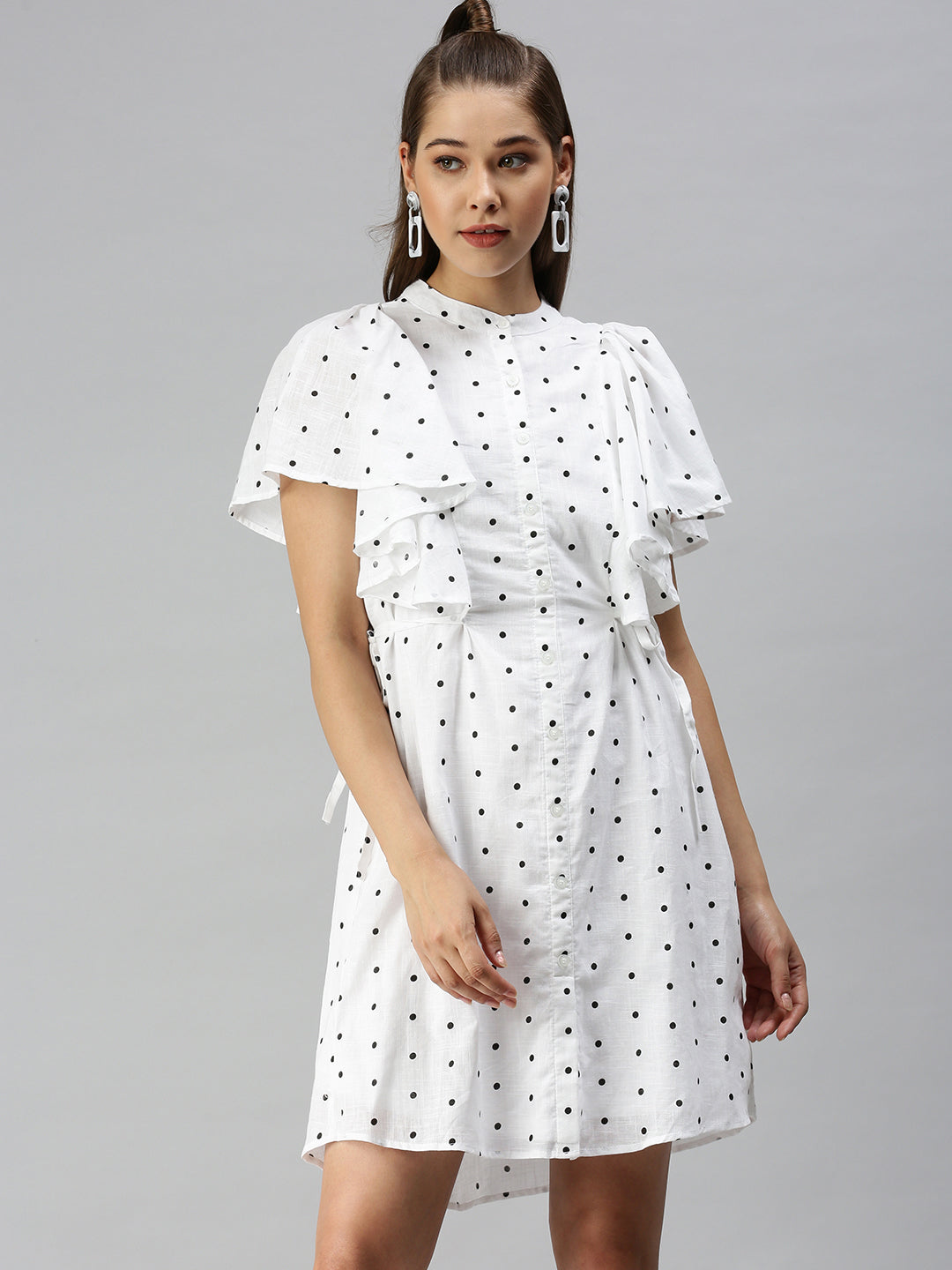 Women's White A-Line Dress