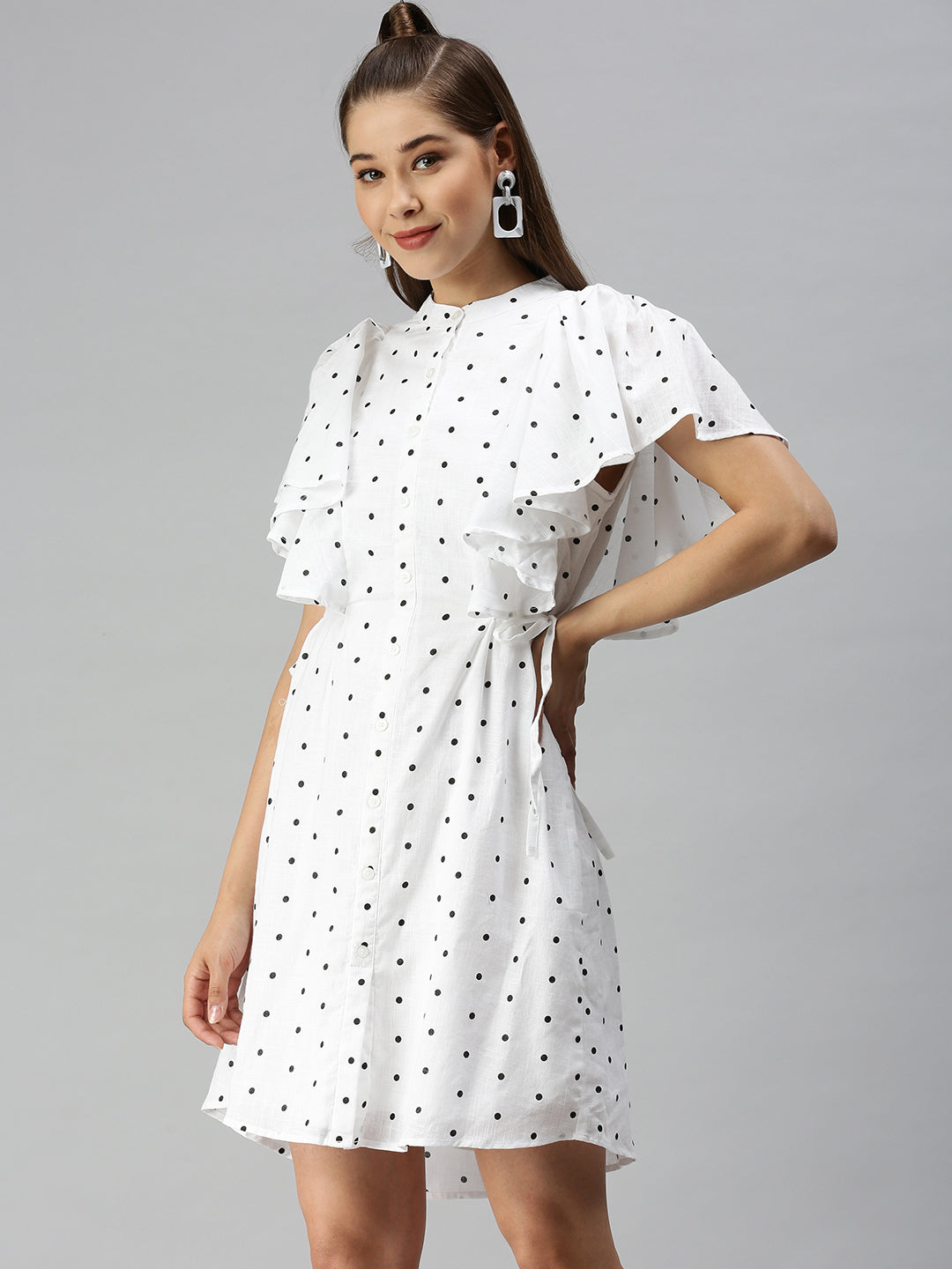 Women's White A-Line Dress