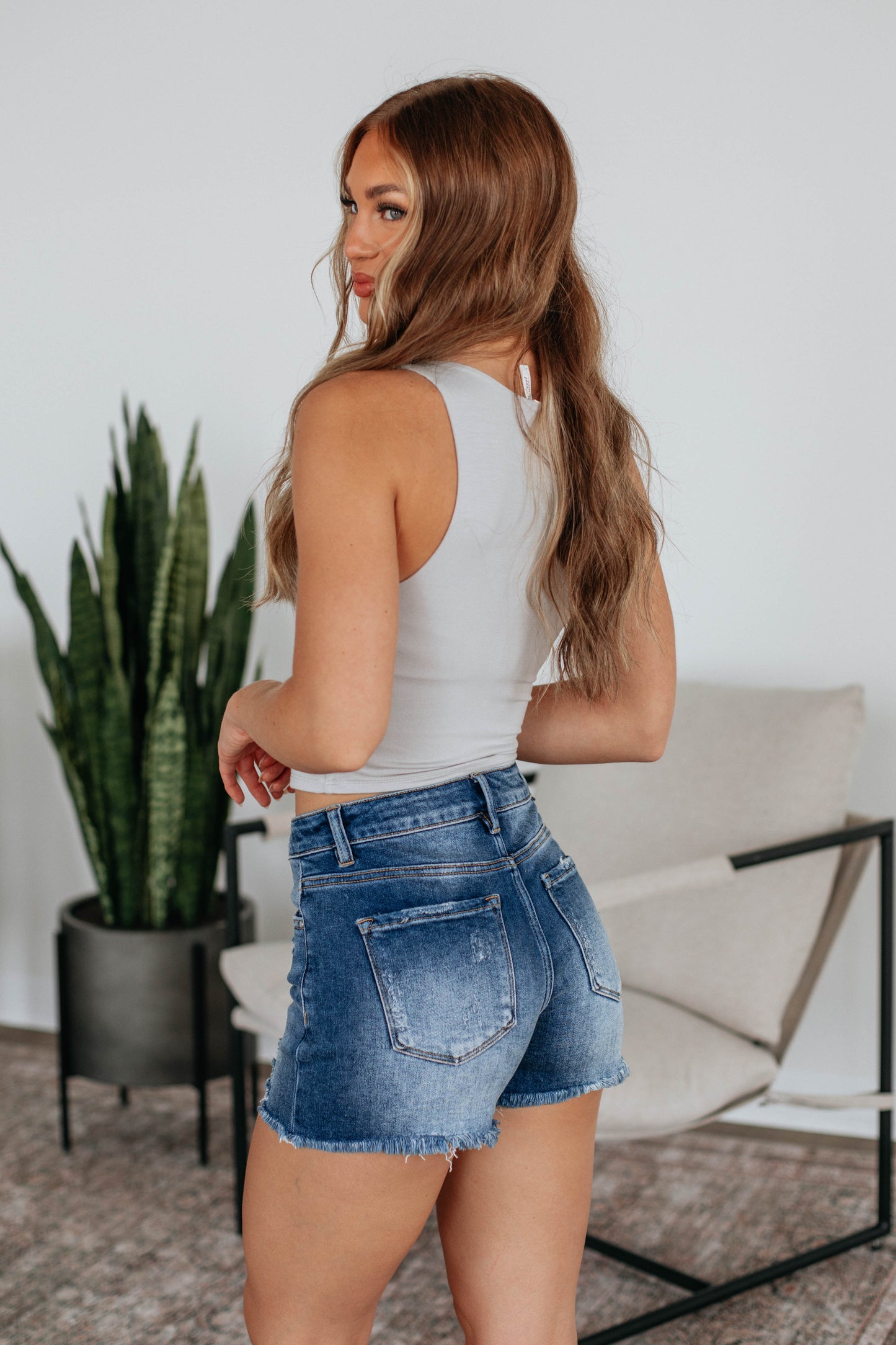 Angelina Basic Tank - Pebble