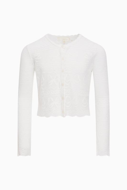 Girls Sookie Bow Pointelle Cardigan