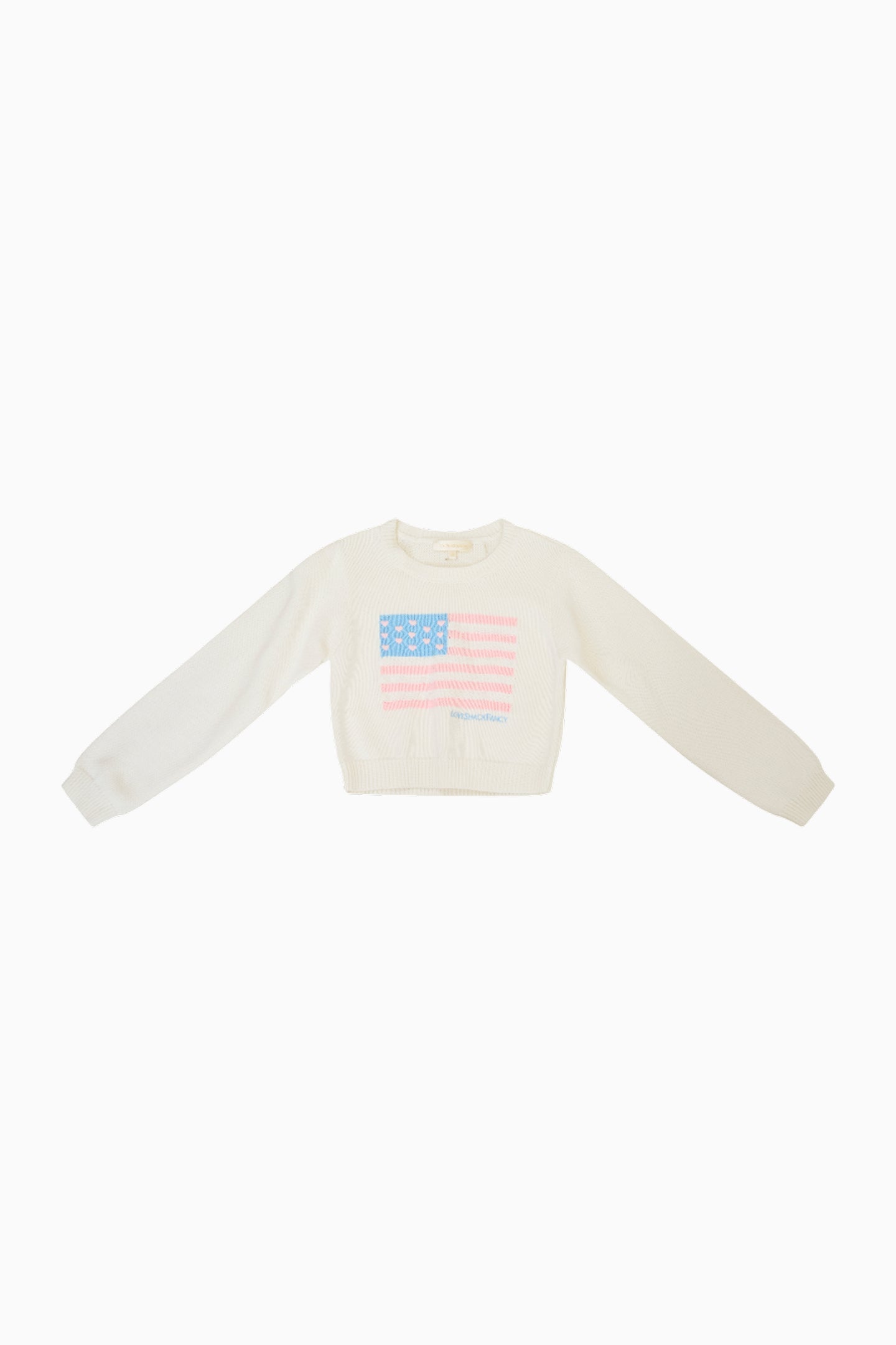 Girls Viennetta Cotton Flag Sweater - IVORY DREAMS