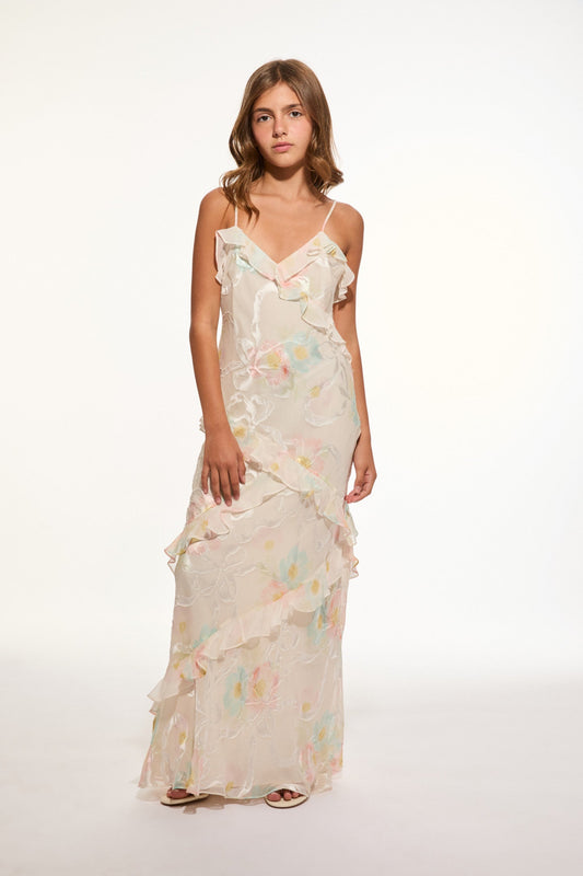 Girls Mini Rialto Silk-Blend Dress