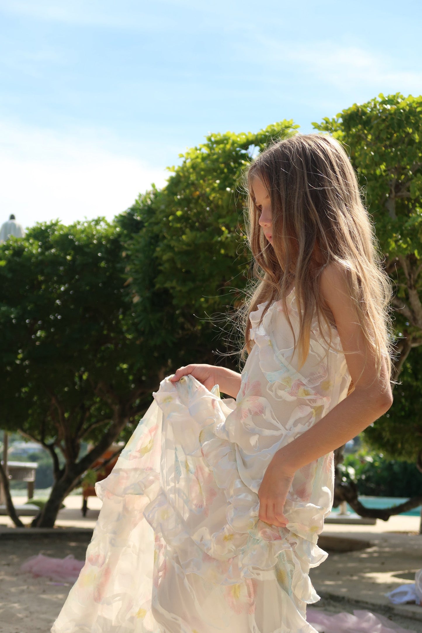 Girls Mini Rialto Silk-Blend Dress